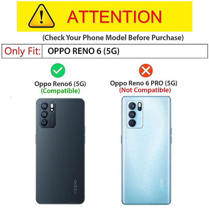 Tux Back Case For Oppo Reno 6 (5G) , Slim Leather Case with Soft Edge Shockproof Back Cover (Black)