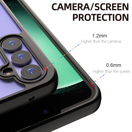 Kapa Hawkeye Clear Back Cover for Samsung Galaxy S23 FE | Camera Lens Protector Shockproof Slim Clear Case Cover (Black Sides)
