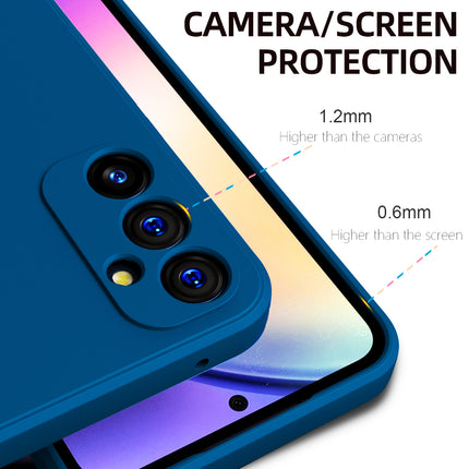 Kapa Matte Lens Protective Flexible Back Cover for Samsung Galaxy A54 (5G) | Slim Silicone with Soft Lining Shockproof Full Body Bumper Case (Blue)