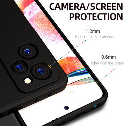 Kapa Matte Protective Lens Flexible Back Cover for Poco X5 Pro | Slim Silicone with Soft Lining Shockproof Full Body Bumper Case (Black)
