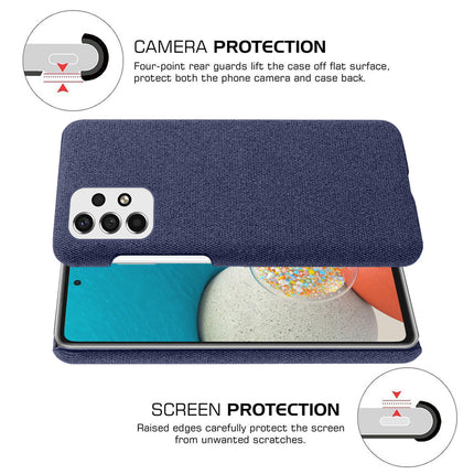 Kapa Woven Soft Fabric Case for Samsung Galaxy A73 (5G) Back Cover,  Shock Protection Slim Hard Anti Slip Back Cover (Blue)