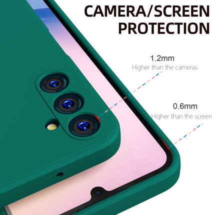 Kapa Matte Protective Lens Flexible Back Cover for Samsung Galaxy A25 | Slim Silicone with Soft Lining Shockproof Full Body Bumper Case (Green)