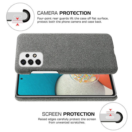 Kapa Woven Soft Fabric Case for Samsung Galaxy A73 (5G) Back Cover,  Shock Protection Slim Hard Anti Slip Back Cover (Grey)