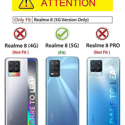 Soft Fabric & Leather Hybrid for Realme 8 (5G) Back Cover, Shockproof Protection Slim Hard Back Case (Brown)
