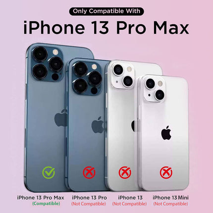 Noble Slim Magnetic & Card Holder Stand Leather Flip Case Cover for Apple iPhone 13 Pro Max (6.7) (Black)