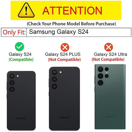 Kapa Tux Leather Back Cover for Samsung Galaxy S24 | Slim Shockproof Camera Protection Bumper Case (Brown)
