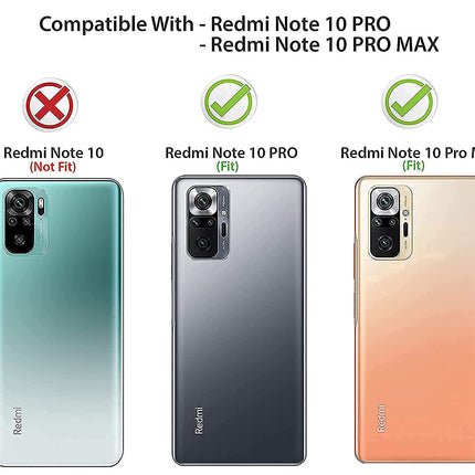 Tank Back Cover for Redmi Note 10 Pro / Note 10 Pro Max , Inbuilt Ring + Slider [Military Grade Protection] Shockproof Lens Protection Case (Green)