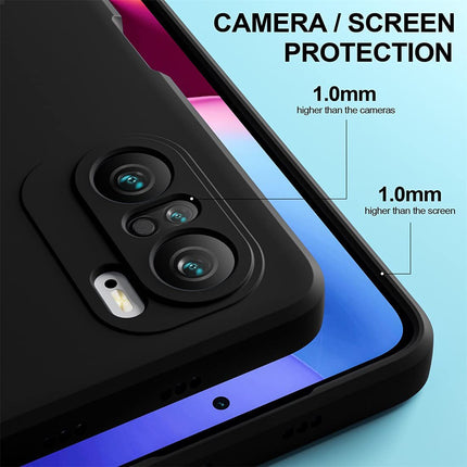 Matte Lens Protective Back Cover for Xiaomi 11X Pro / Mi 11X , Slim Silicone with Soft Lining Shockproof Flexible Full Body Bumper Case , Black