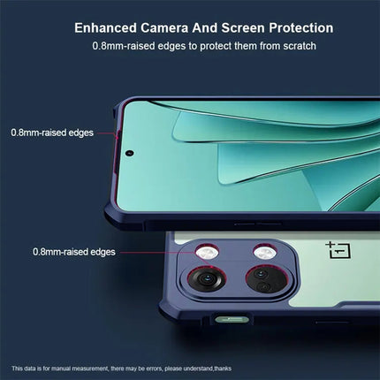 Kapa Beetle Back Cover for OnePlus Nord 3 | [Military Grade Protection] Shock Proof Slim Hybrid Bumper Case (Blue)