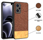 Kapa Soft Fabric & Leather Hybrid Protective Case Cover for Realme GT NEO 3T (Brown)
