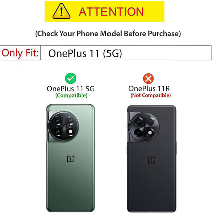 Kapa Shield Frosted Acrylic Back Shock Proof Case Cover for OnePlus 11 (Black) - Mobizang