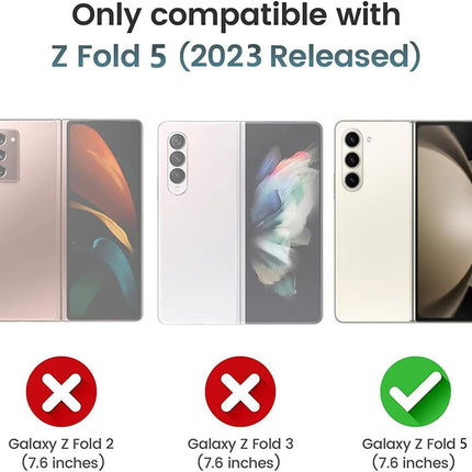 Kapa Ultra Thin Back Case for Samsung Galaxy Z Fold 5 | Full Body Protection Hard Back Cover, Wine Red