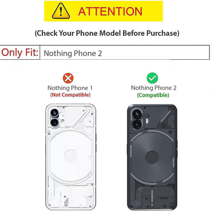 Kapa Noble Slim Magnetic Leather Flip Case Cover for Nothing Phone 2 | Card Holder Stand Leather Flip Wallet Case (Black)