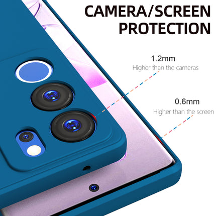 Kapa Matte Protective Lens Flexible Back Cover for VIvo V29 PRO (5G) | Slim Silicone with Soft Lining Shockproof Full Body Bumper Case (Blue)