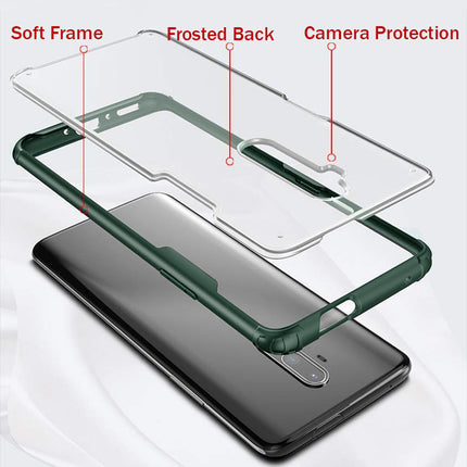 Kapa Shield Frosted Acrylic Back Shock Proof Case Cover for OnePlus 7T Pro  (Green)
