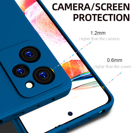 Kapa Matte Protective Lens Flexible Back Cover for Poco X5 Pro | Slim Silicone with Soft Lining Shockproof Full Body Bumper Case (Blue)