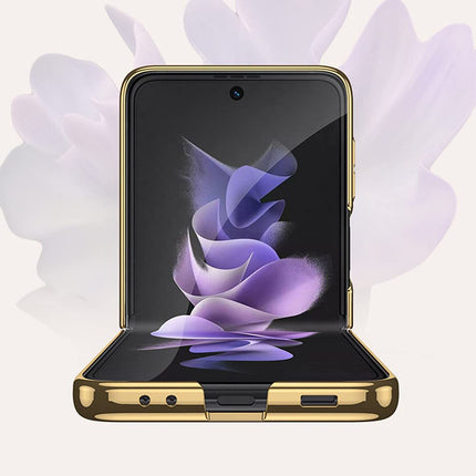 Kapa 9H Glass Back Case for Samsung Galaxy Z Flip3 / Z Flip 3 ,Ultra Thin Full Body Protection Folding Hard Back Cover, Design 5