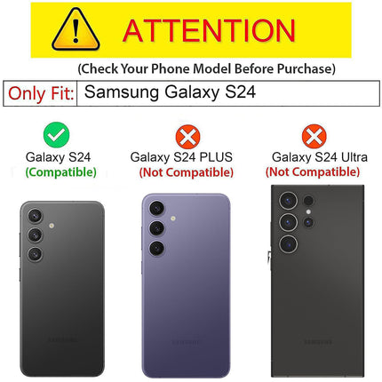 Kapa Hawkeye Clear Back Cover for Samsung Galaxy S24 | Camera Lens Protector Shockproof Slim Clear Case Cover (Blue Sides)