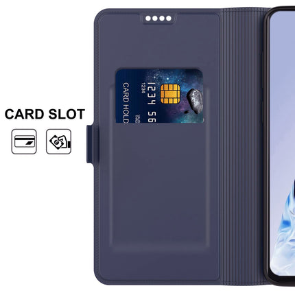 Kapa Noble Slim Magnetic Leather Flip Case Cover for OnePlus 10T (Blue)