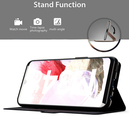 Kapa Noble Slim Magnetic Leather Flip Case Cover for Samsung Galaxy F34 / M34 (5G) | Card Holder Stand Leather Flip Wallet Case (Black)