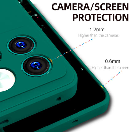 Kapa Matte Lens Protective Shockproof Flexible Back Cover for OnePlus 10T ,Slim Silicone with Soft Lining Shockproof Flexible Full Body Bumper Case (Green)