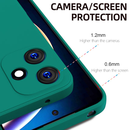 Kapa Matte Protective Lens Flexible Back Cover for Redmi 12 (5G) / Poco M6 Pro (5G) | Slim Silicone with Soft Lining Shockproof Full Body Bumper Case (Green)