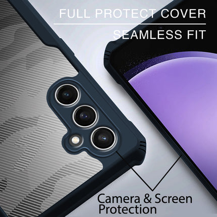 Kapa Beetle Camouflage Back Cover for Samsung Galaxy S23 FE | [Military Grade Protection] Shock Proof Slim Hybrid Bumper Case (Blue) - Mobizang