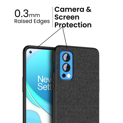 Soft Full Fabric Protective Back Case Cover for OnePlus Nord 2 (5G) / One Plus Nord 2 (5G) (Black)