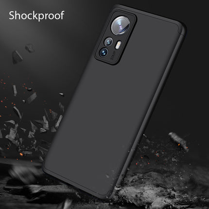 Double Dip Full 360 Protection Back Case Cover for Xiaomi 12 Pro (5G) (Black)