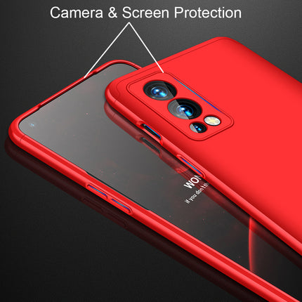 Double Dip Full 360 Protection Back Case Cover for OnePlus Nord 2 (5G) / One Plus Nord 2 (5G) (Red) - Mobizang