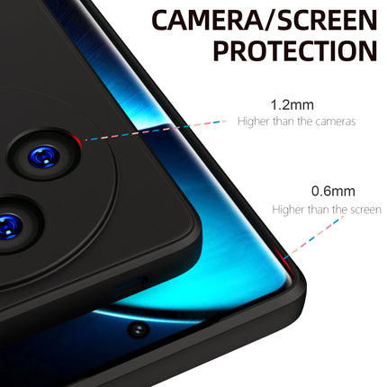 Kapa Matte Protective Lens Flexible Back Cover for Vivo X100 | Slim Silicone with Soft Lining Shockproof Full Body Bumper Case (Black) - Mobizang