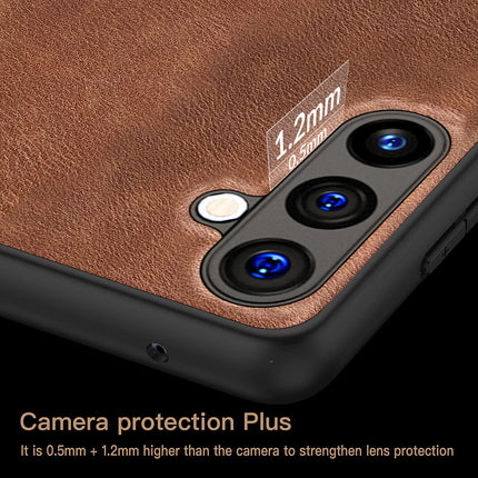 Kapa Tux Back Case for Samsung Galaxy A54 (5G) | Slim Leather Shockproof Camera Protection Back Cover (Brown)
