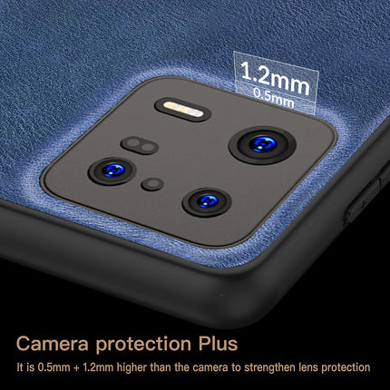 Kapa Tux Back Case for Xioami 13 Pro (5G) | Slim Leather Shockproof Camera Protection Back Cover (Blue)