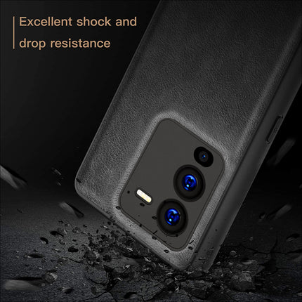 Kapa Tux Back Case for Vivo V25 Pro ,Slim Leather Case with Shockproof Back Cover (Black)