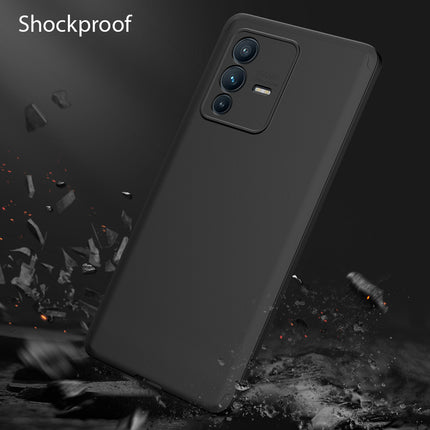 Double Dip Full 360 Protection Back Case Cover for Vivo V23 PRO (5G) (Black) - Mobizang