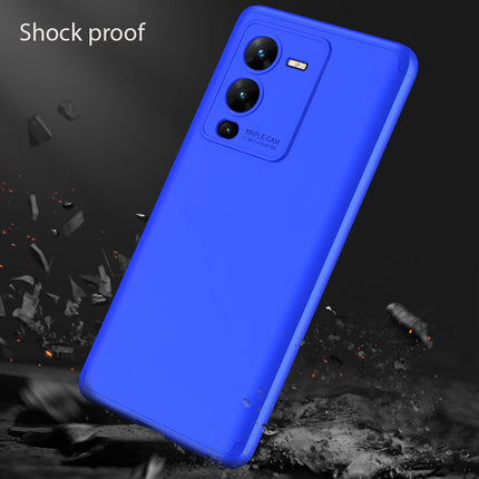 Kapa Double Dip Full 360 Protection Back Case Cover for Vivo V25 PRO (5G) (Blue)