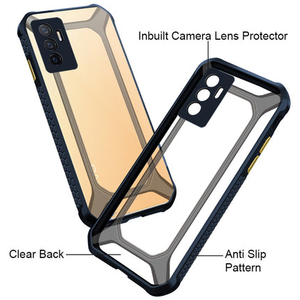 Kapa Unicorn for Vivo V23E (5G) Clear Back Case, Shock Proof Slim Hybrid Bumper Cover (Blue)