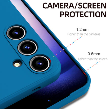Kapa Matte Protective Lens Flexible Back Cover for Samsung Galaxy S24 | Slim Silicone with Soft Lining Shockproof Full Body Bumper Case (Blue)