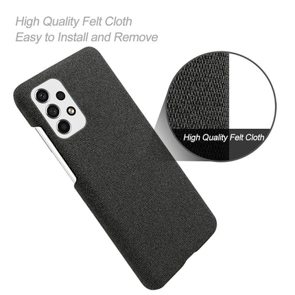 Kapa Woven Soft Fabric Case for Samsung Galaxy A73 (5G) Back Cover, Shock Protection Slim Hard Anti Slip Back Cover (Black)