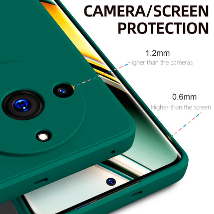 Kapa Matte Protective Lens Flexible Back Cover for Realme 11 PRO / 11 PRO + (PLUS) | Slim Silicone with Soft Lining Shockproof Full Body Bumper Case (Green)