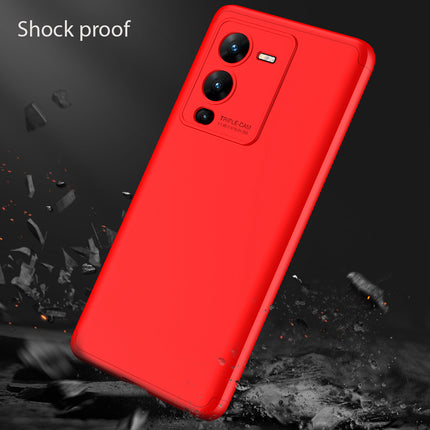 Kapa Double Dip Full 360 Protection Back Case Cover for Vivo V25 PRO (5G) (Red)