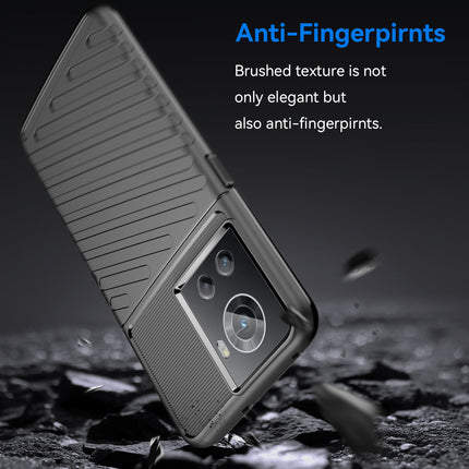 Kapa Thunder Protective Flexible Back Cover for OnePlus 10R | Slim Anti Slip Rugged TPU Shockproof Full Body Bumper Case (Black)