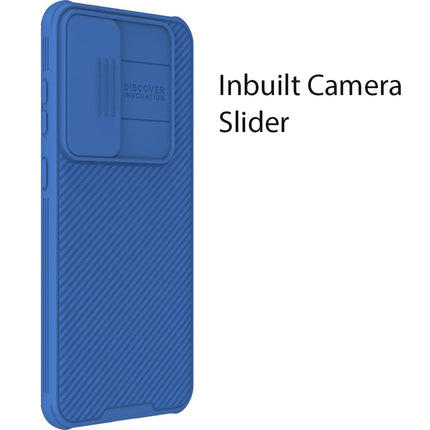 Kapa Camshield Back Cover for Samsung Galaxy S24 PLUS | Inbuilt Slider Shockproof Lens Protection Case (Blue)