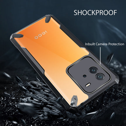 Kapa Bull Back Cover for IQOO Neo 6 (5G) , [Military Grade Protection] Shock Proof Slim Hybrid Bumper Case (Black)