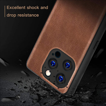 Kapa Tux Leather Back Cover for Apple iPhone 15 Pro | Slim Shockproof Camera Protection Bumper Case (Brown)