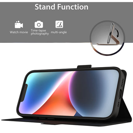 Kapa Noble Slim Magnetic Leather Flip Case Cover for Apple iPhone 14 Pro ,Card Holder Stand Leather Flip Wallet Case (Black) - Mobizang