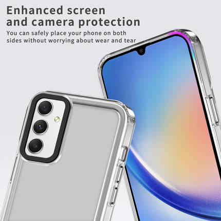 Kapa Warrior Acrylic Clear Back Cover For Samsung Galaxy A34 (5G) | Slim Shockproof [Military Grade Protection] Hybrid Bumper Case (Transparent Sides) - Mobizang