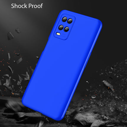 Double Dip Full 360 Protection Back Case Cover for Oppo A54 (4G) (Blue)