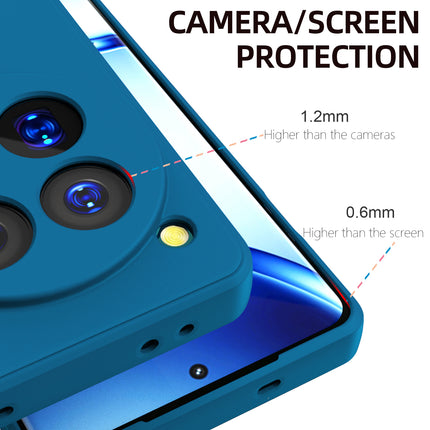 Kapa Matte Protective Lens Flexible Back Cover for OnePlus 12 | Slim Silicone with Soft Lining Shockproof Full Body Bumper Case (Blue)