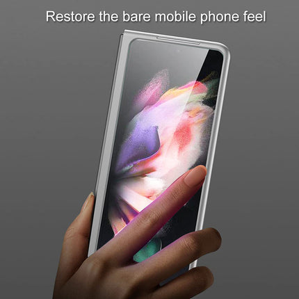 Ultra Thin Back Case for Samsung Galaxy Z Fold3 , Full Body Protection Hard Back Cover , Silver
